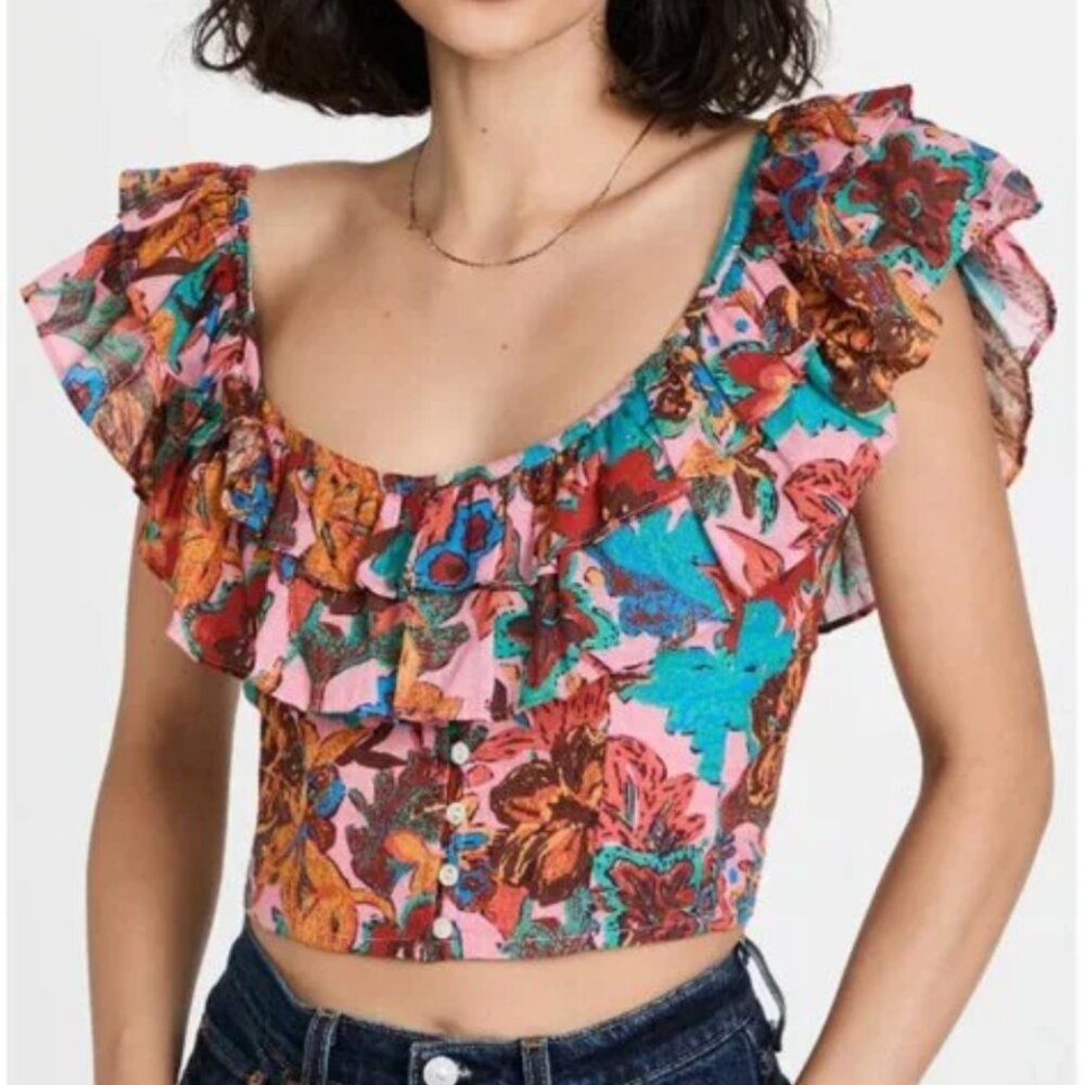 Love the Label Ruffle Crop Top